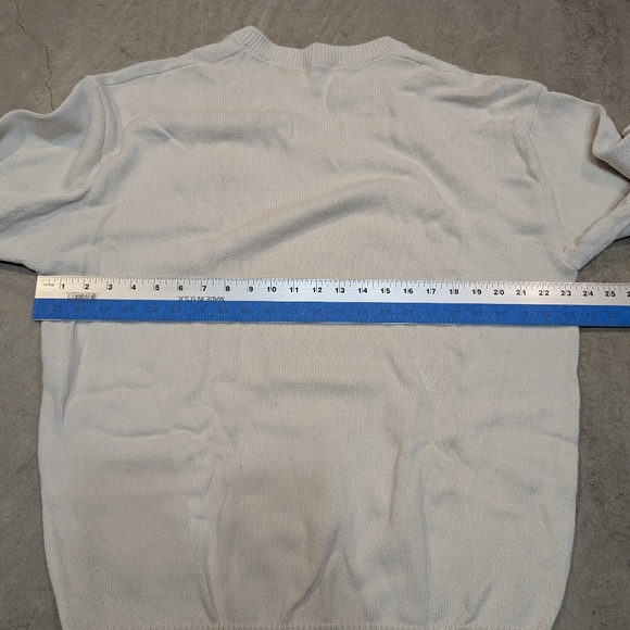 VTG Miller Lite Sweater Men's XL Cream Tight Knit Pull Over - Picture 6 of 6